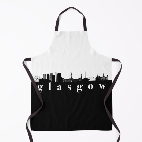 Item preview, minimalist glasgow skyline black and white color block designed and sold by neopop.