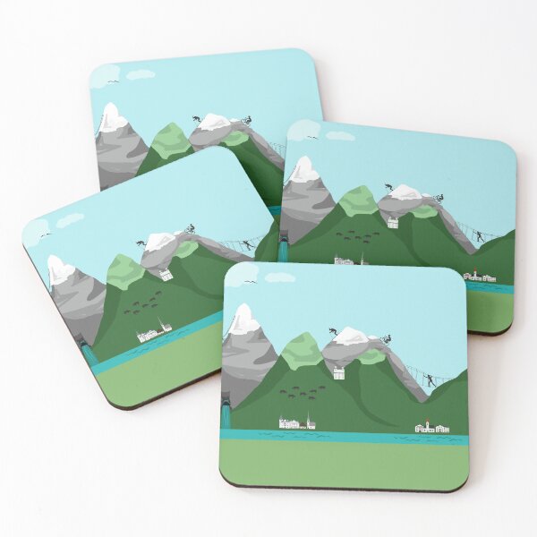 Item preview, Hiking and climbing in the mountains designed and sold by Barbara Baumann Illustration.