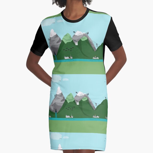 Wandern und Klettern in den Bergen T-Shirt Kleid