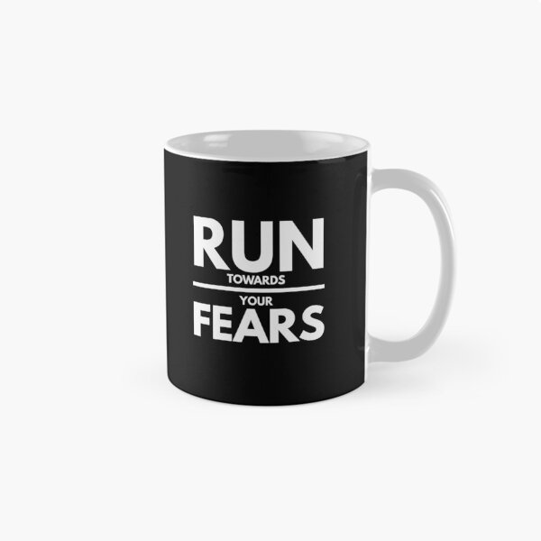 Item preview, Run Towards Your Fears - Inspirational Driven Text Art (Black Edition) designed and sold by WolfSpiritCo.