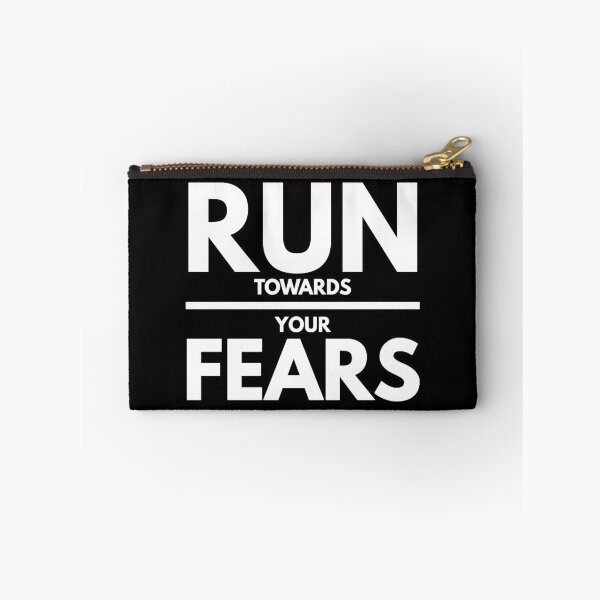 Item preview, Run Towards Your Fears - Inspirational Driven Text Art (Black Edition) designed and sold by WolfSpiritCo.