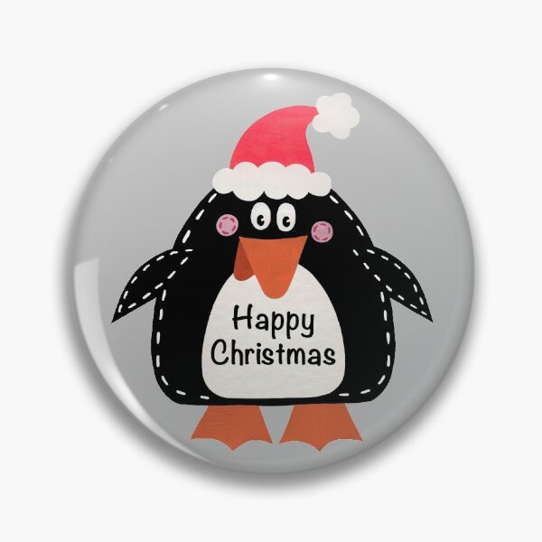 Artikelvorschau, Frohe Weihnachten Pinguin - grauer Hintergrund entworfen und verkauft von Helen McCartney Designs.