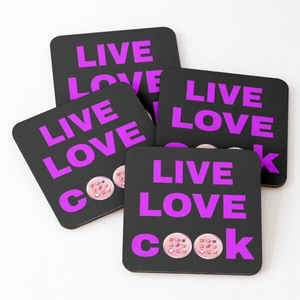Item preview, live, love cook. kitchen utensils designed and sold by doctors-apparel.