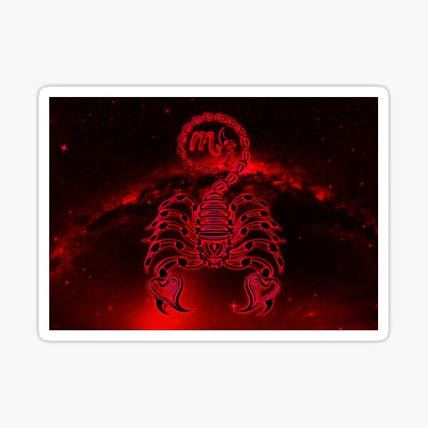 Scorpio Red Sticker