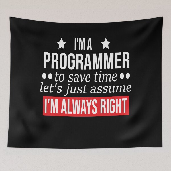Item preview, funny programmer gift i m a programmer to save time let s just assume i m always right designed and sold by alaechamlal.