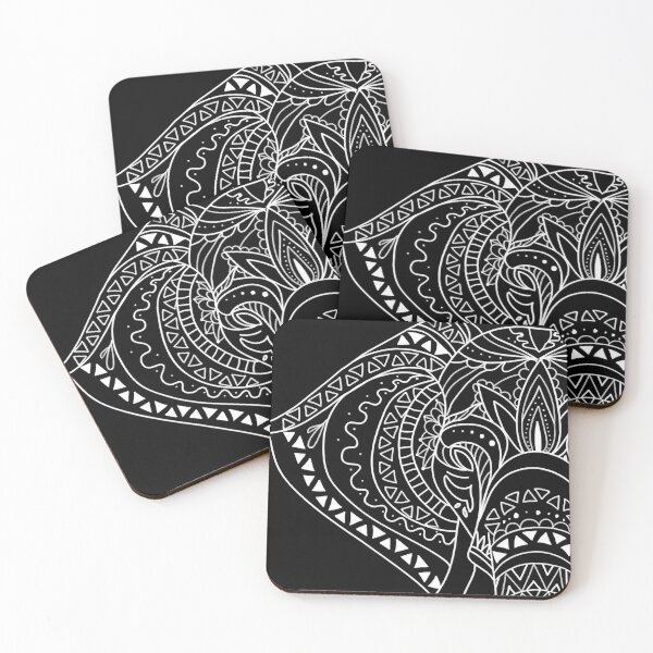 Artisan Elephant Shirts For Women Artisan Men Elephant Shirt Coasters (Set of 4)