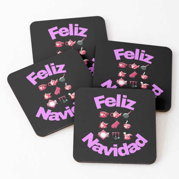 Item preview, merry christmas in Spanish. feliz navidad. kitchen utensils designed and sold by doctors-apparel.