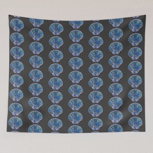 Item preview, Blue seashell on black designed and sold by Ninaeva.