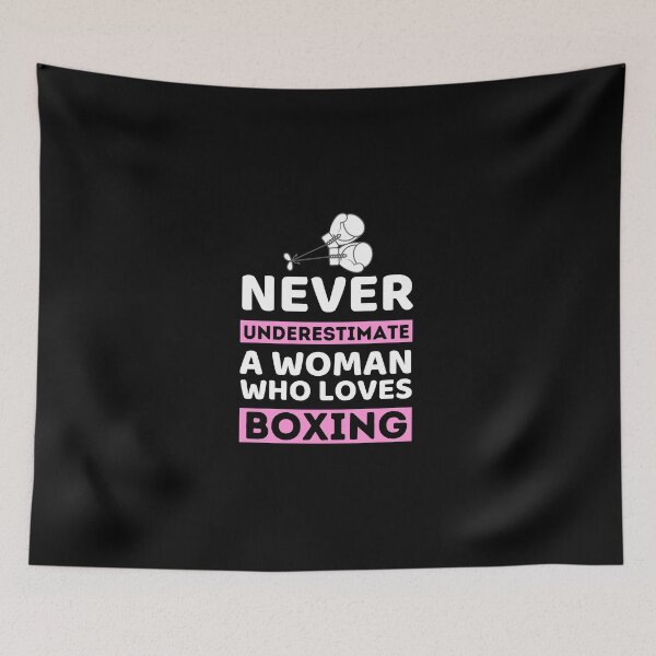 Item preview, Never Underestimate A Woman Who Loves Boxing designed and sold by bifkee19.