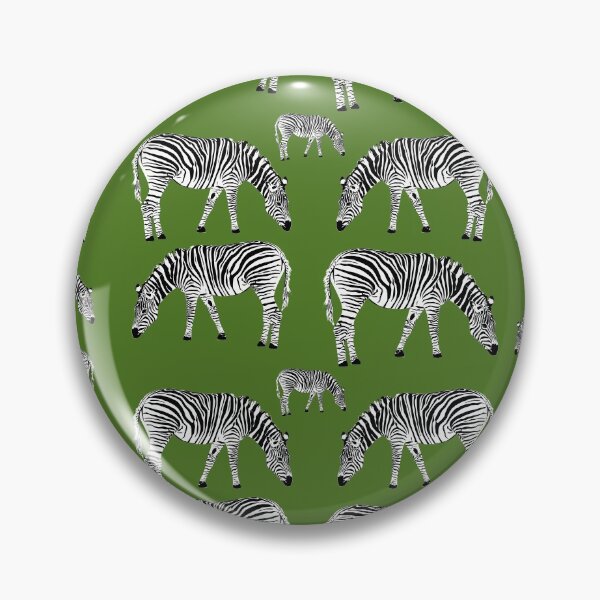 Item preview, Zebra animal pattern black and white on green background designed and sold by Abbara.