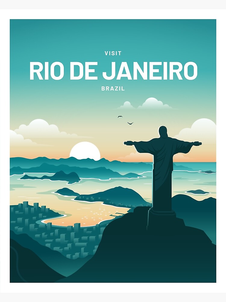 Rio De Janeiro Brazil Travel Art Poster for Sale by Corvin Travel