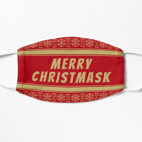 Merry Christmask Cool Christmas Gold Design Mask