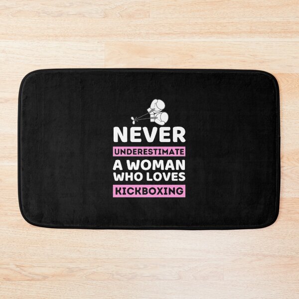 Item preview, Never Underestimate A Woman Who Loves Kickboxing designed and sold by bifkee19.