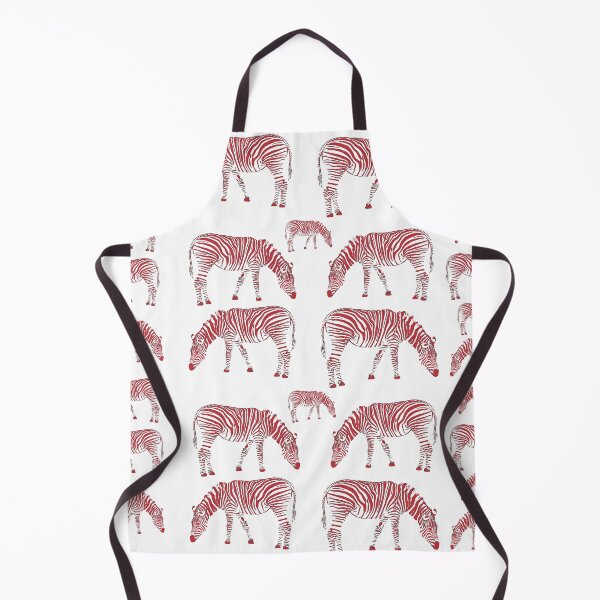Item preview, Zebra animal pattern in red and white designed and sold by Abbara.