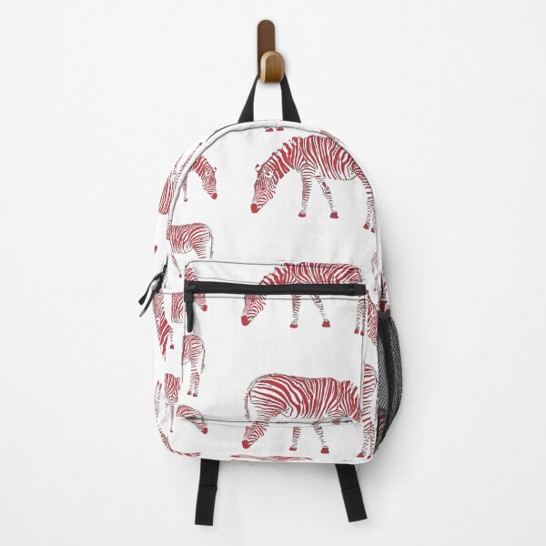 Item preview, Zebra animal pattern in red and white designed and sold by Abbara.