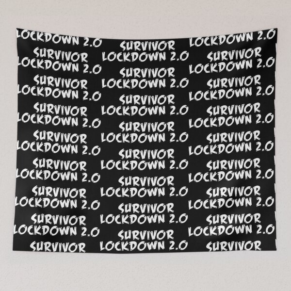 Item preview, Lockdown 2.0 survivor (dark mode) thriller typography designed and sold by Deegital18.