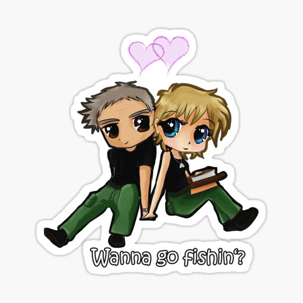 Stargate SG-1 - Sam Carter und Jack O'Neill - Angeln Sticker