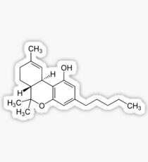 THC (Marijuana) Molecule Sticker