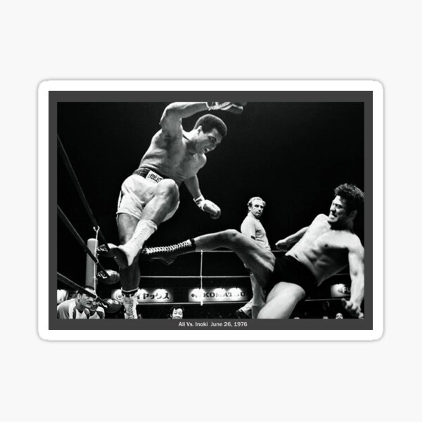 Ali Vs. Inoki - Boxer vs. Wrestler - Fight of the Century Sticker