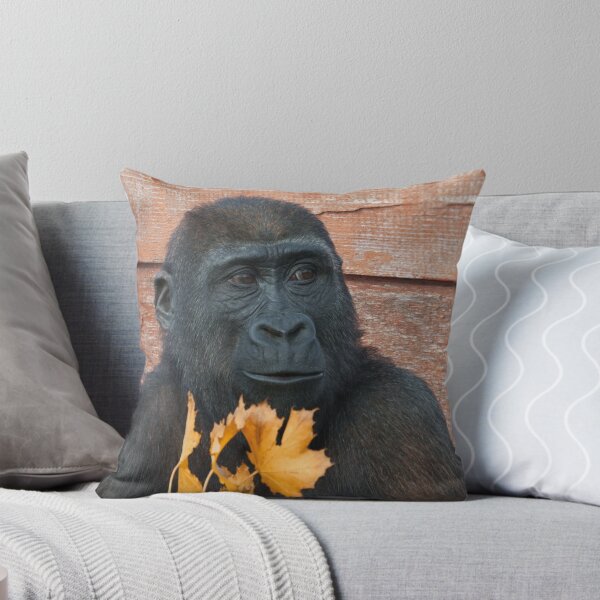 Item preview, Gorilla Shufai With With Autumn Leaves designed and sold by rawshutterbug.