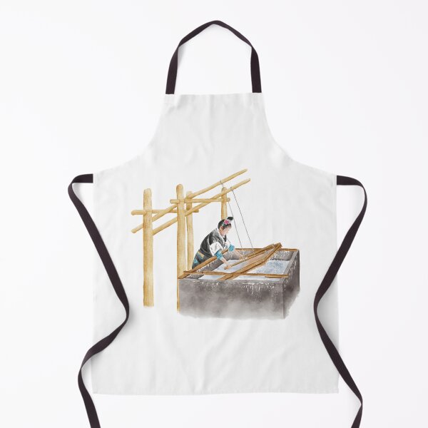 Item preview, Watercolor Illustration of a Chinese Miao girl making paper in ancient way | 丹寨造纸 designed and sold by iswenyi.