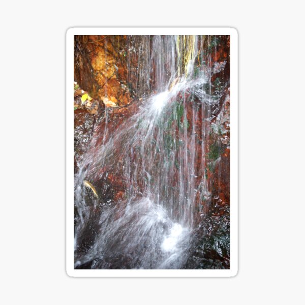 waterfall on red - Cairns, Australia Sticker