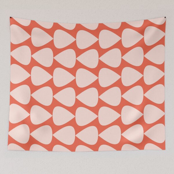 Item preview, Plectrum Pattern in Blush and Coral Orange designed and sold by kierkegaard.
