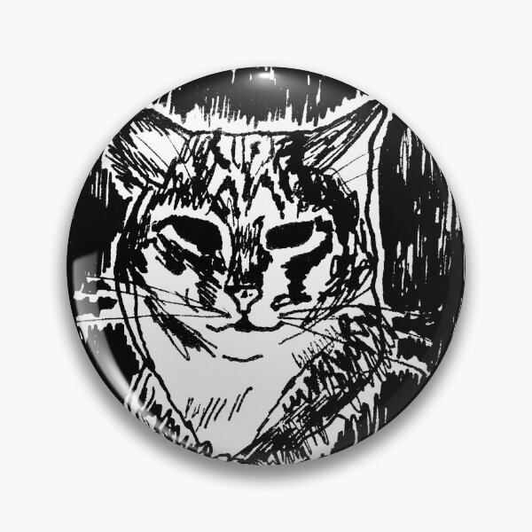 Item preview, angry cat ink illustration  designed and sold by DaryaGeft.