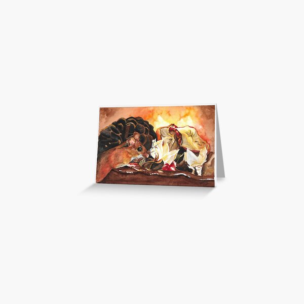 Mouse on Christmas eve Greeting Card