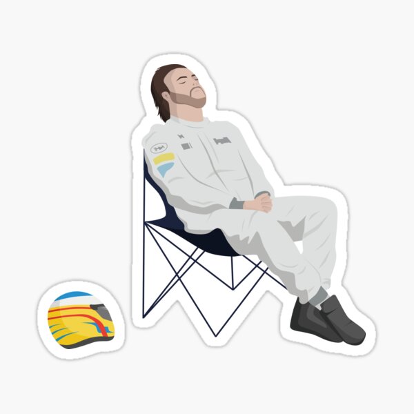 Tumbona Fernando Alonso F1 Pegatina