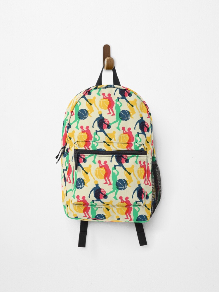 Thumbnail 1 of 3, Backpack, Basketball Abstract Pattern Retro designed and sold by infleims.