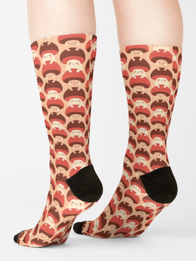 Thumbnail 4 of 5, Socks, Cute mushrooms designed and sold by petitspixels.