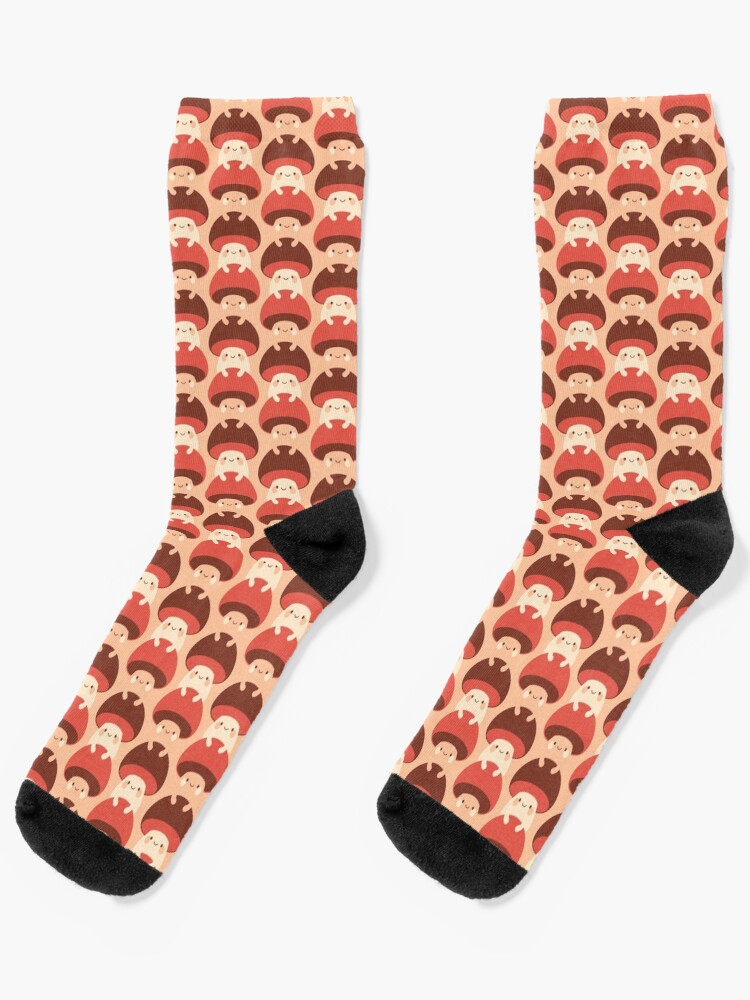 Thumbnail 1 of 5, Socks, Cute mushrooms designed and sold by petitspixels.