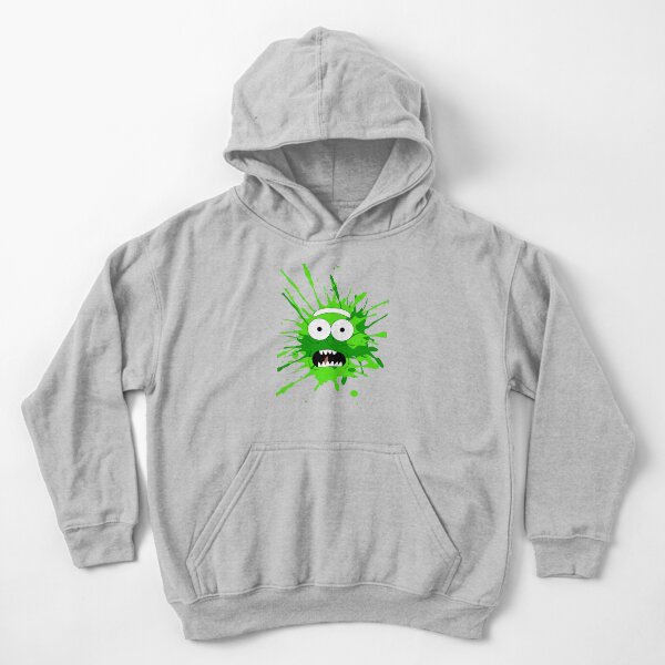 Pickle Rick Face Kids Pullover Hoodie