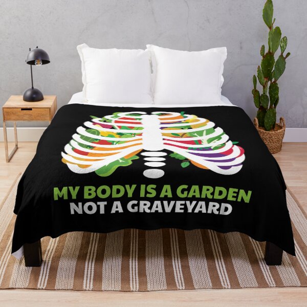 Item preview, My Body Is A Garden Not A Graveyard Vegan Veggie designed and sold by DoSt-997.