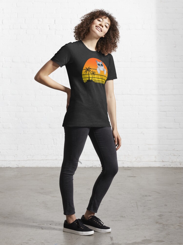 Alternate view of A cat with sunglasses at sunset Essential T-Shirt