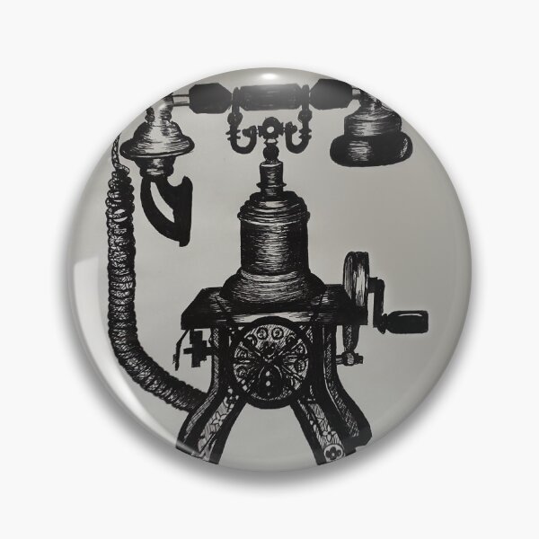 Item preview, Vintage Telephone with Spider Pen Art by Joanne Yu designed and sold by Joanne Yu.