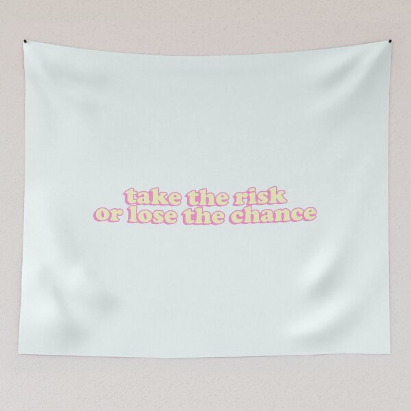 Item preview, aesthetic pink and yellow take the risk or loose the chance designed and sold by STAR10008.