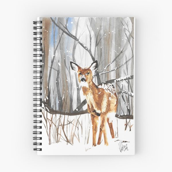 Item preview, Deer in the snow designed and sold by BexcatArts.