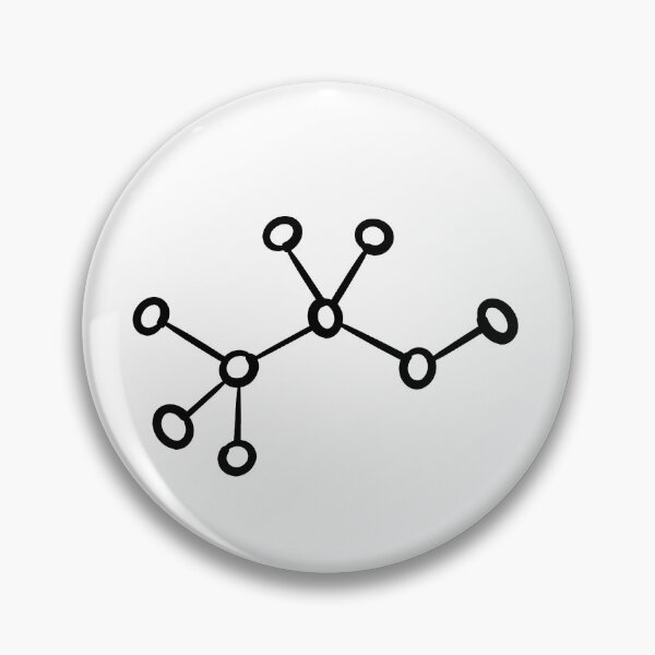 Item preview, Alcohol Molecule print, Ethanol, Minimalist Black White, bartender, brewmaster, drinks, beer, cocktails designed and sold by Prints Actually.