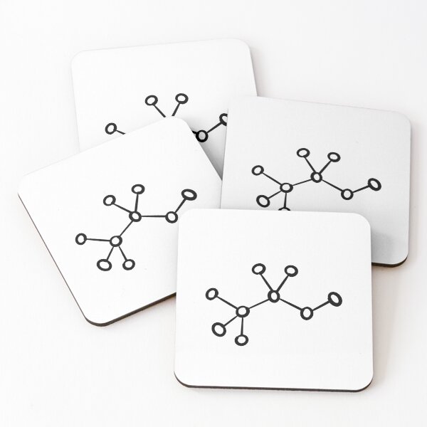 Item preview, Alcohol Molecule print, Ethanol, Minimalist Black White, bartender, brewmaster, drinks, beer, cocktails designed and sold by Prints Actually.