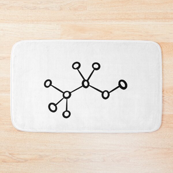 Item preview, Alcohol Molecule print, Ethanol, Minimalist Black White, bartender, brewmaster, drinks, beer, cocktails designed and sold by Prints Actually.
