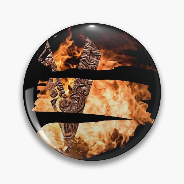 Item preview, V for Viking in Fire, Slashed Design designed and sold by Orkneyology.