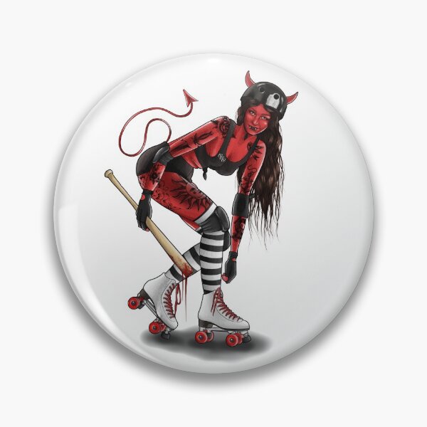 Item preview, Roller Derby devil designed and sold by Clara Cosh-Escott.