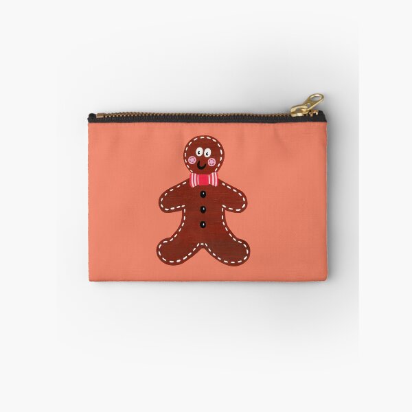 Artikelvorschau, Weihnachts-Lebkuchenmann - orange Hintergrund entworfen und verkauft von Helen McCartney Designs.