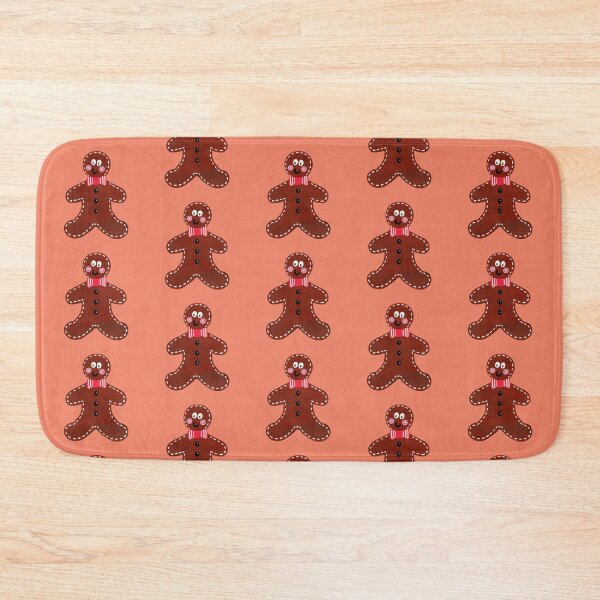 Artikelvorschau, Weihnachts-Lebkuchenmann - orange Hintergrund entworfen und verkauft von Helen McCartney Designs.
