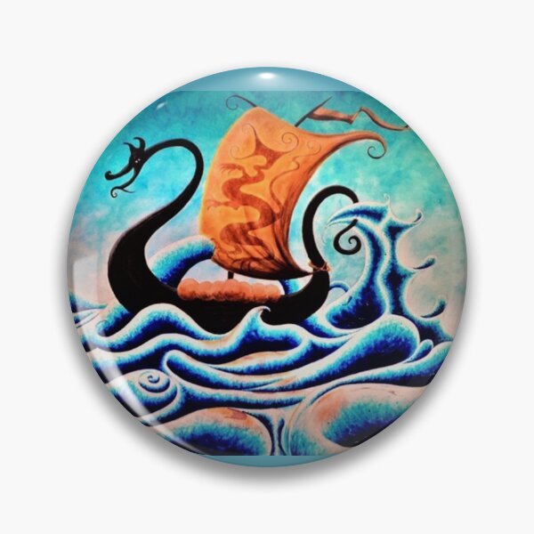Item preview, Viking ship [Abstract] with orange sail designed and sold by Malc Sutherland.