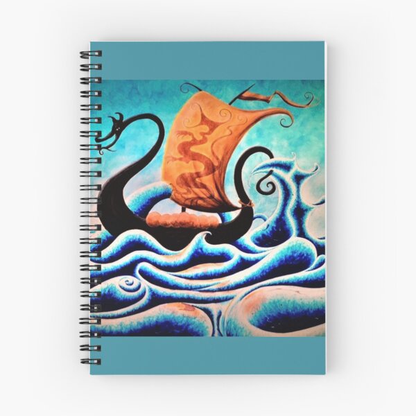 Item preview, Viking ship [Abstract] with orange sail designed and sold by Malc Sutherland.