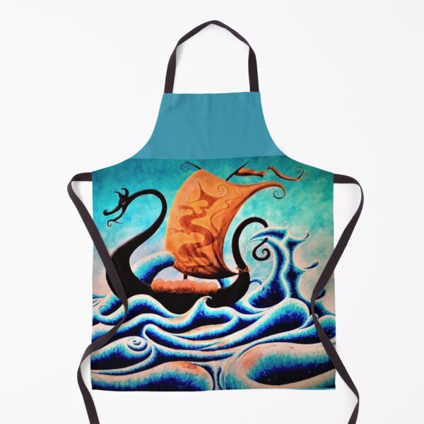 Item preview, Viking ship [Abstract] with orange sail designed and sold by Malc Sutherland.