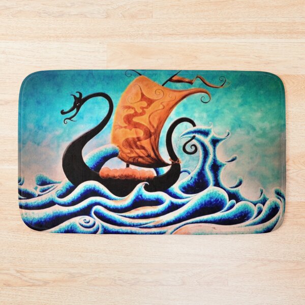 Item preview, Viking ship [Abstract] with orange sail designed and sold by Malc Sutherland.